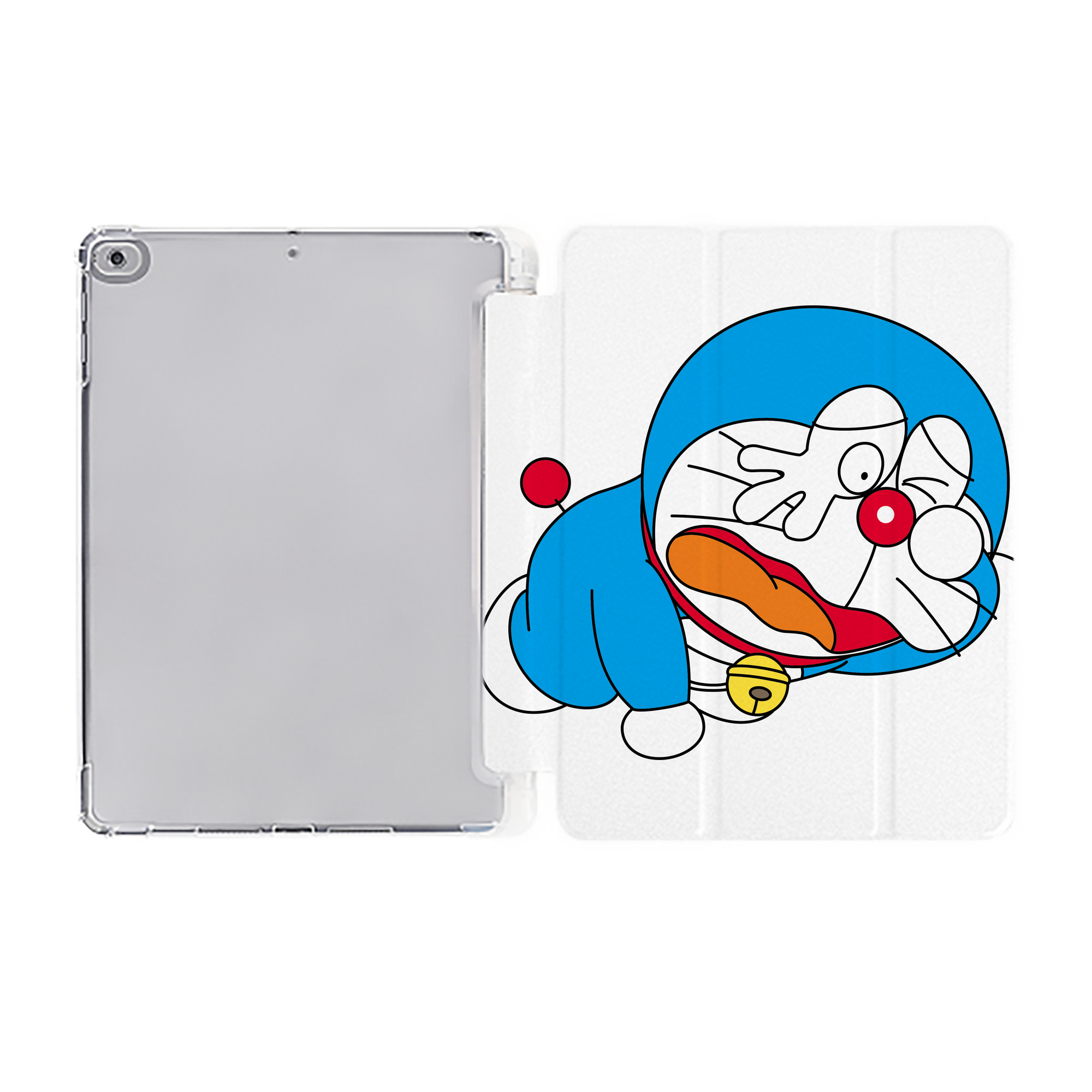 （画像用） ドラえもん Doraemon IPad ケース ペン収納付き 三つ折りスタンド PUレザー×シリコン 対応機種9.5/10.5/10.9インチ